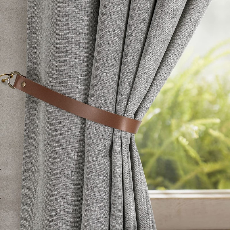 Home Queen Leather Curtain Tie Backs Attach to Wall, Outdoor
