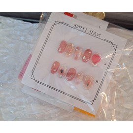 Handmade Nail Tips Pink Peach - I agree to the required reading (exchange, refund, shipping) / 수제 네일팁 핑크피치해 - 필독사항(교환환불,발송)동의합니다