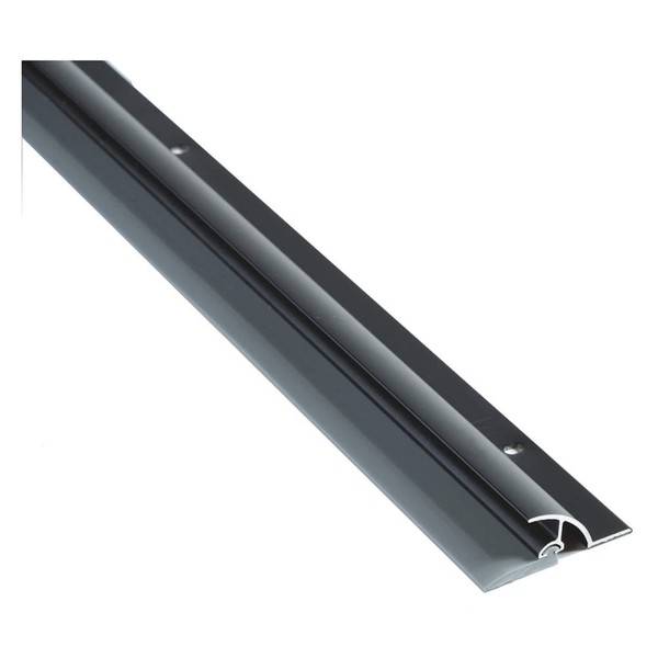 Gray Vynil Door Sweep, Drip Cap, 4ft.