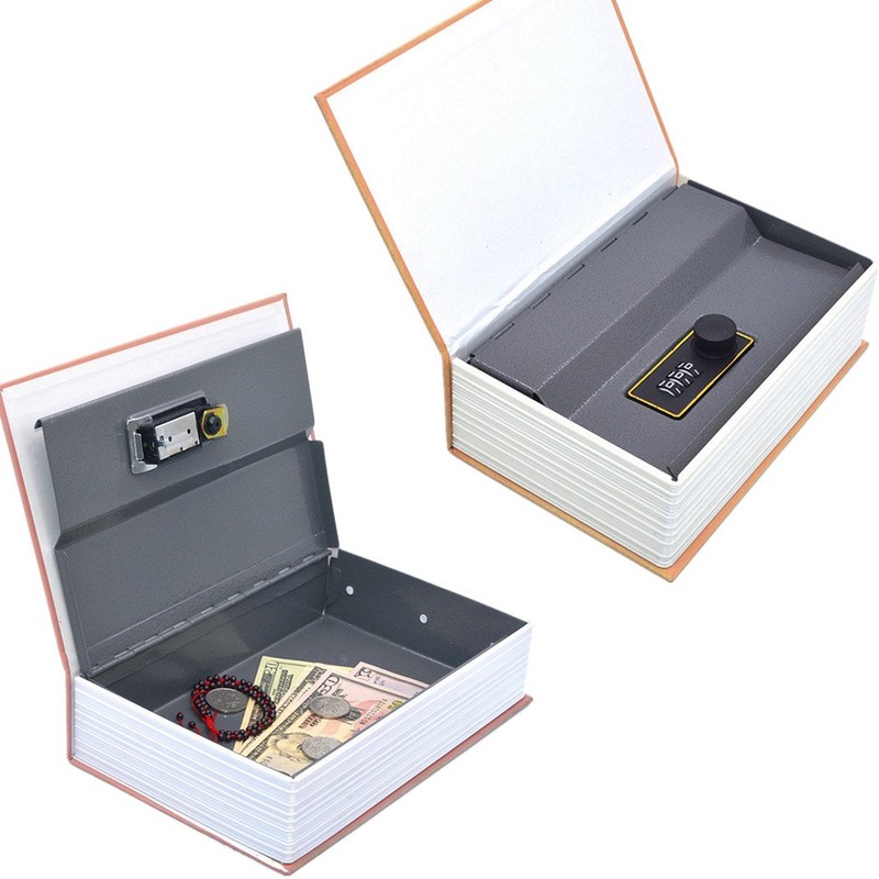 Medigy Money Safe Books Portable Hidden Safe Book with Combination