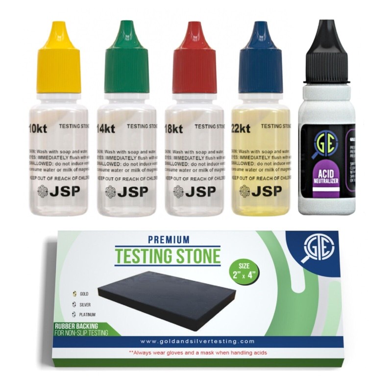 JSP/GTE Gold Jewelry Test Kit 10K 14K 18K 22K 24K