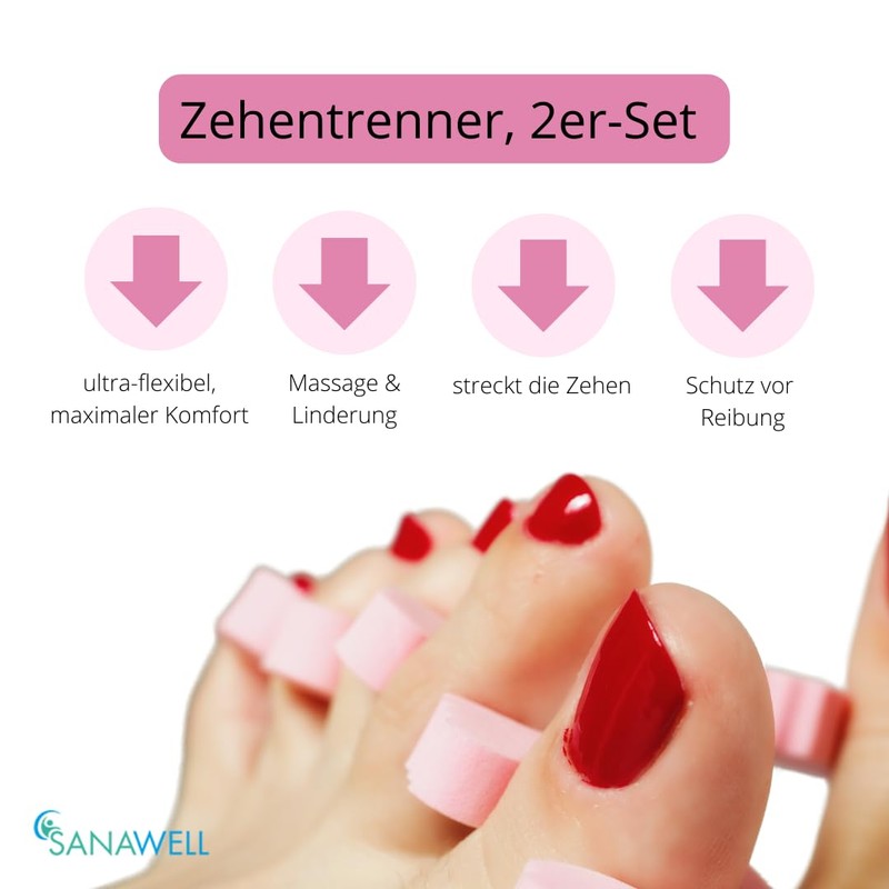 MEDOSAN Toe Separators, Set of 2 | For Daily Foot