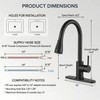 KINGO HOME Kitchen Faucets with Pull Down Sprayer,Matte Black,Lead-Free