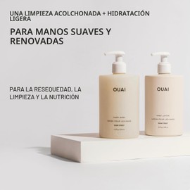 OUAI Set De Jabón Y Loción De Manos, Aroma Dean Street - Hidrata Y Exfolia Con El Uso Diario - Elaborado Con Ésteres De Jojoba, Aceites De Aguacate Y Rosa Mosqueta (16 Onzas Líquidas Cada Uno)