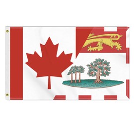 3×5 FT Canada Prince Edward Island Flag, Novel Large 100D Canadian PEI Province Outdoor Banner,Funny Doube Side Printing Decor For Patio Garden With Brass Gromment