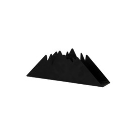 FISURA - Original napkin holder with mountain motif. Black napkin stand for kitchen. Metal napkin holder. Design paper towel dispenser 21x4x7 cm.