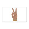 CafePress Peace Sign Rectangle Car Bumper Magnet