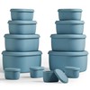 ISSEVE 12Pcs/Set Nesting Silicone Food Storage Containers with Lids, BPA