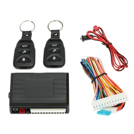 Qook Car Door Lock Keyless Entry Alarm System Universal Remote Control Central Lock Kit with 2 Remote Controllers
