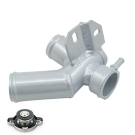 HCHCSPEED Aluminum Radiator Coolant Filler Neck Hose Pipe Compatible with 2009-2017 Nissan Quest Murano 21517-JP00A Silver