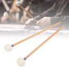 2Pcs Drum Mallet Felt Head Wooden Handle Non Slip Instrument