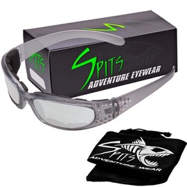 Spits Eyewear Marcie Foam Padded SUP Floating Paddleboard and Motorcycling Sunglasses (Frame Color: Gray, Lens Color: Gray Mirror)