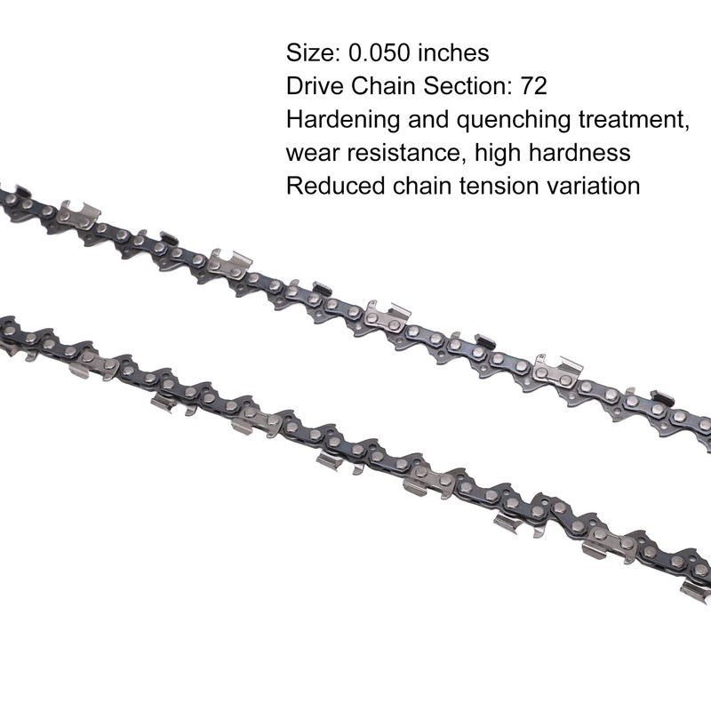 2PCS 72 Drive Links Chainsaw Chain 0.05in Replacement for Husqvarna