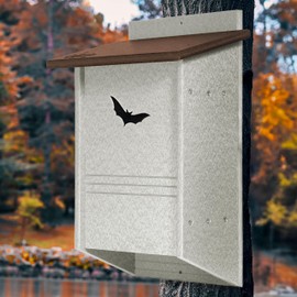 Amish Made Recycled Plastic Triple Cell Bat House, 40 Bats, by Prime Retreat