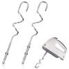 Pack of 2 dough hooks for hand mixers, stainless steel