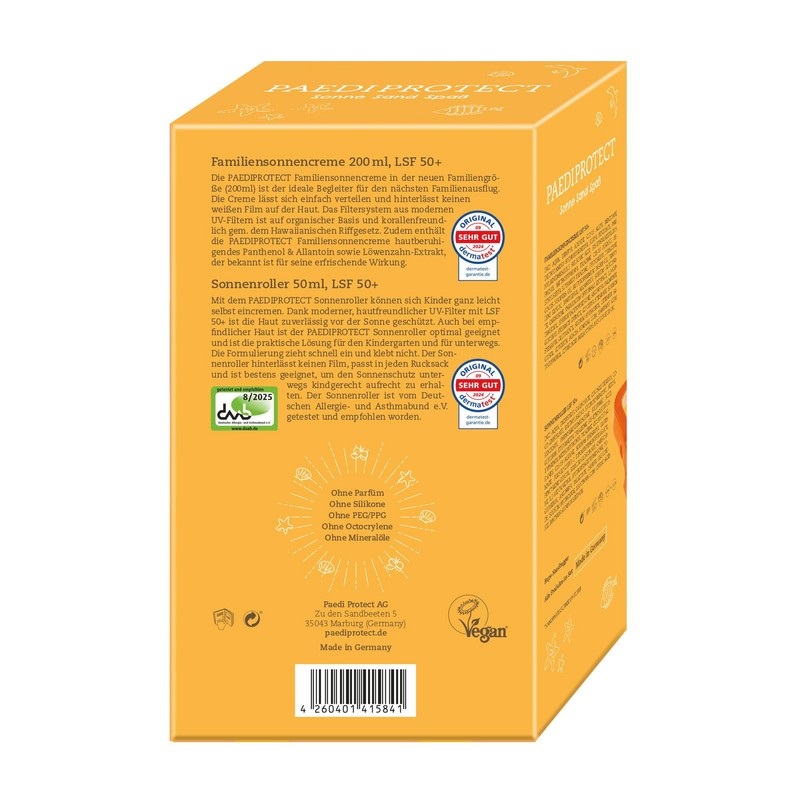PAEDIPROTECT Set divertente con sole e sabbia