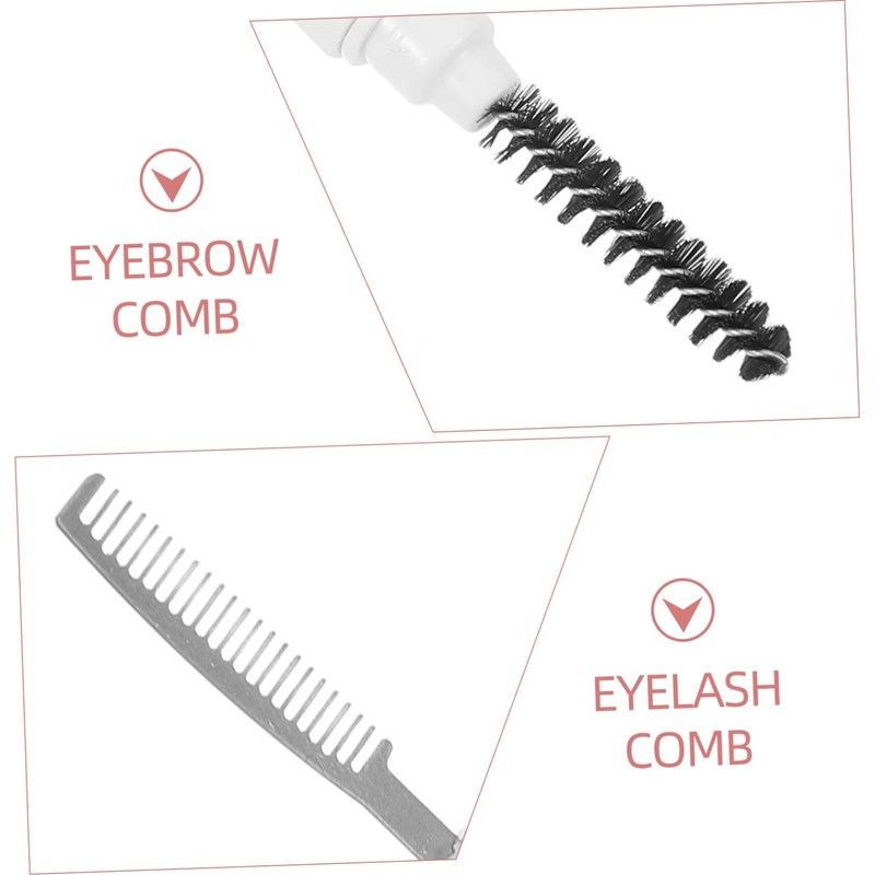 VICASKY Portable Dual Ended Eyebrow Brush Eyelash Comb Compact Grooming