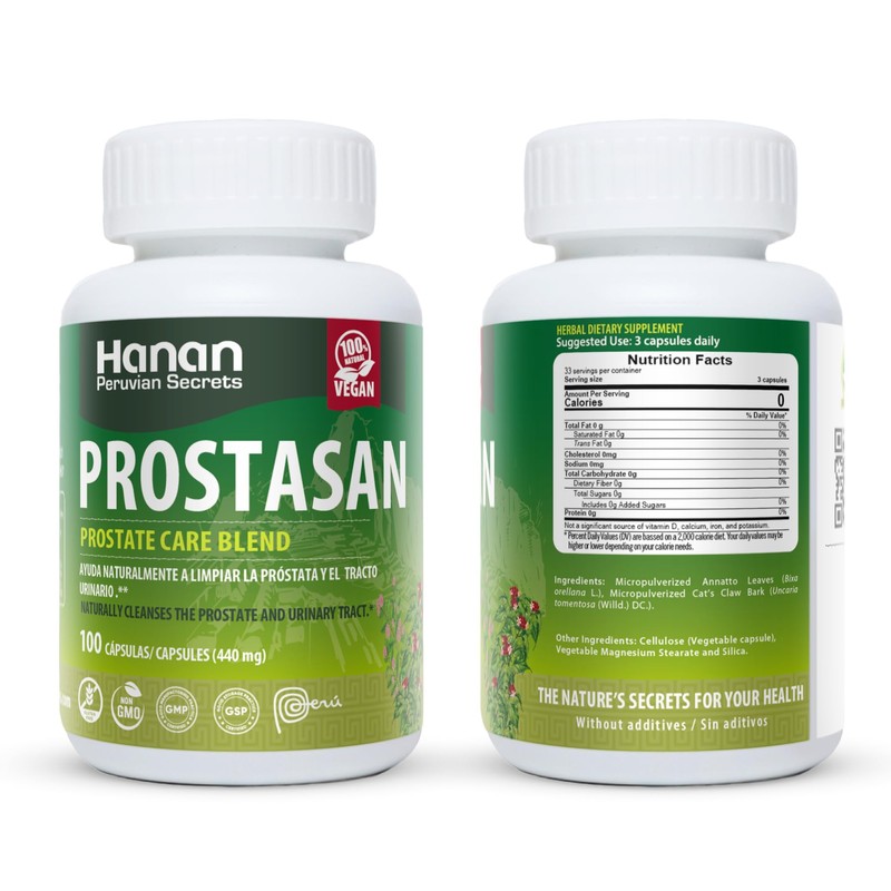 Hanan Prostasan Prostate Care Blend | 100 Capsules | Naturally