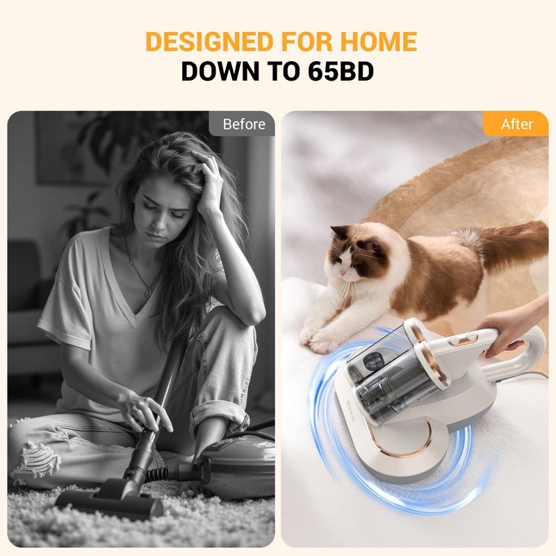 ReYoume Mattress Vacuum Cleaner 13Kpa Bed Vacuum Cleaner with 253.7nm