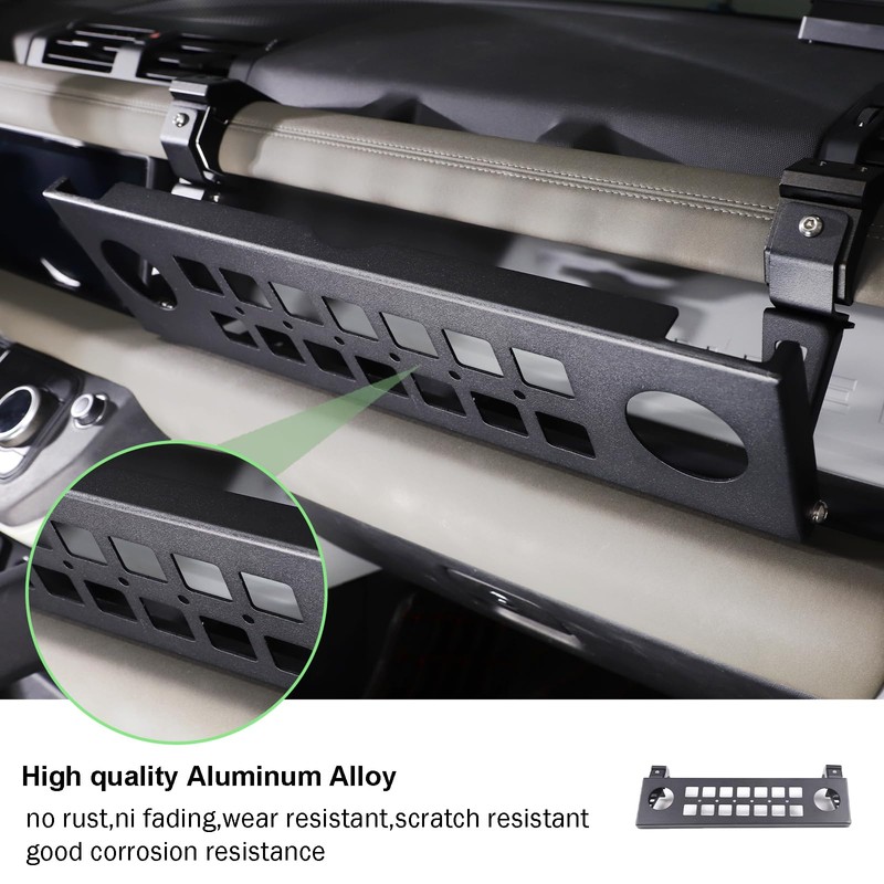 PIUGILH Co-Pilot Dashboard Storage Tray Rack Compatible with Land Rover