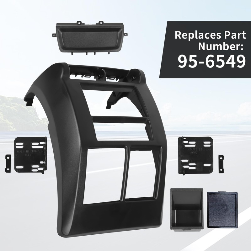 OKPARZ Compatible for Double DIN Dash Radio Bezel Center Trim