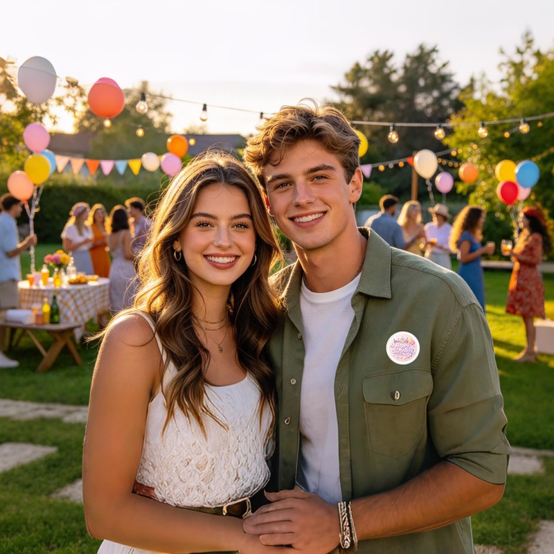 Clear Button Pins Plastic for Crafts - 20 Pack Circle