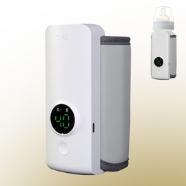 KOCASO Portable Bottle Warmer for Baby - 6 Heating Levels, USB Rechargeable Travel Milk Warmer, Keeps Milk Warm for 5 Hours, Compatible with All Bottles, Ideal for Breastmilk and Formula on The Go