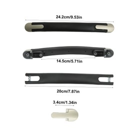 Agatige Luggage Handle, Plastic Suitcase Handle, Flexible Replacement Strap, Handle, Portable Luggage Side Holder, Zinc Alloy End Cap For Suitcases