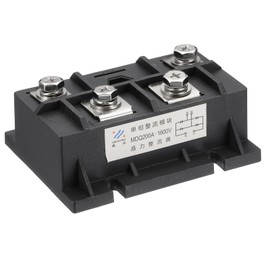 PATIKIL MDQ200A Rectifier Diode, 1 Pcs Appearance Bridge Rectifier 200A 1600V Electronic Silicon Diodes for Converting AC Power to DC Power, Black