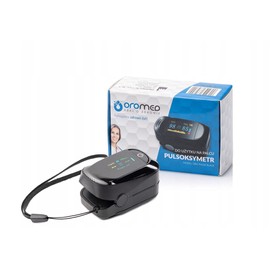OROMED DBAJ O ZDROWIE Black Finger Pulse Oximeter with TFT Display and Lanyard Control of Pulse, Heart Rate and Oxygen Content Oximeter Black
