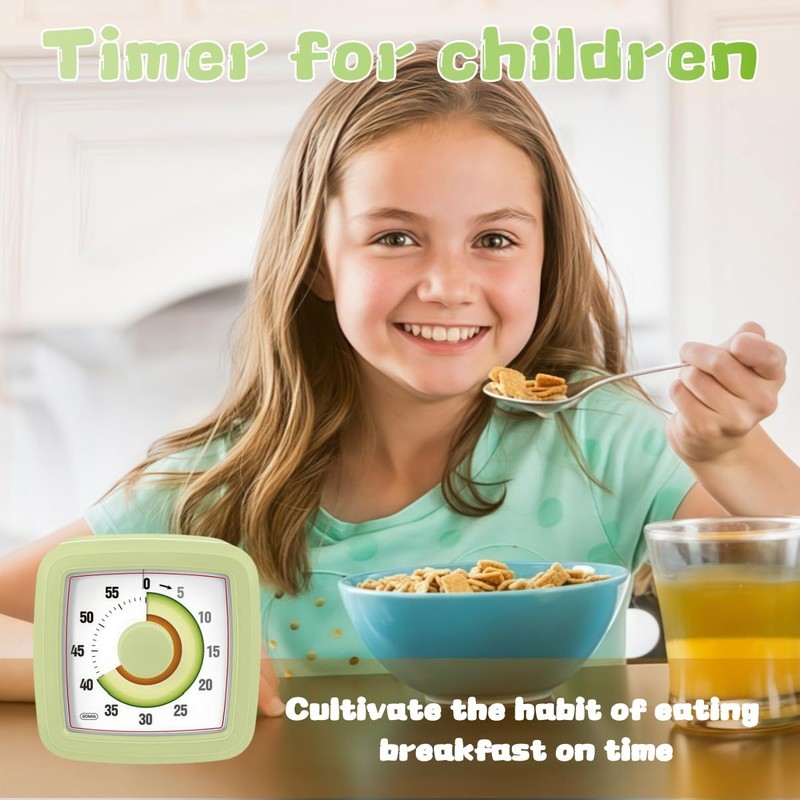 Kids Visual Timer for Kitchen,Classroom,Cooking,Learning,Bedroom,Office, 60-Minute Countdown Pomodoro Timer for