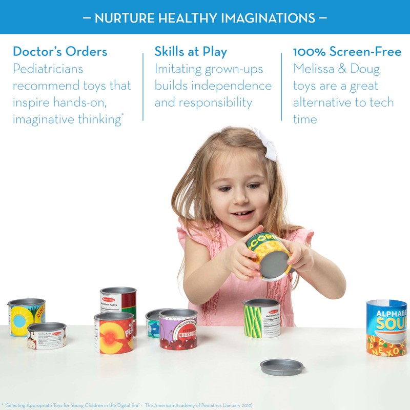 Melissa & Doug Let's Play House, 10 Grocery Cans with