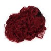 Curly Short Wig Wine Red Women Wig Gradient Color Adjustable
