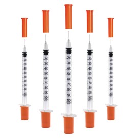 Knixxo U-100 1cc Syringes with 31g 5/16" (8mm) , Individually Wrapped, Pack of 100