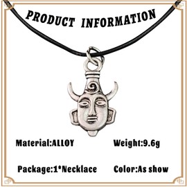 GAUEIOUR Dean's Fans Amulet Protective Pendant Necklace Dean Winchester Mask Necklace Amulet Pendant Antique Silver Necklace