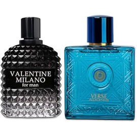 Valentine Milano/Verse adonis 2PCS Eau De Toilette for Men-Fresh, Romantic Scent Perfume for Men 3.4 Fl Oz Each Mens Cologne For All Skin Daily Used
