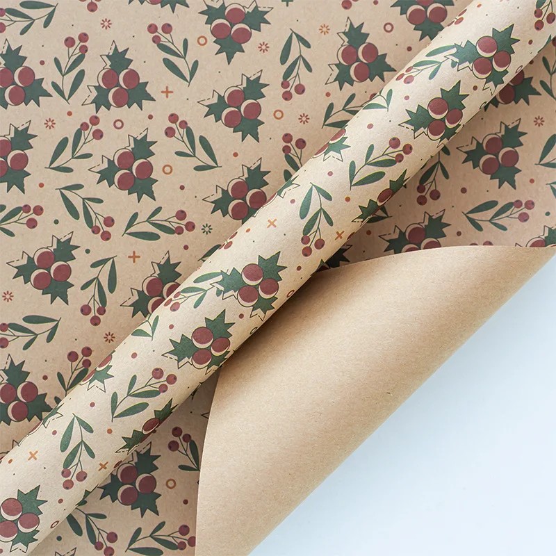 Vintage Kraft Gift Wrapping Paper for Birthdays and Holidays –