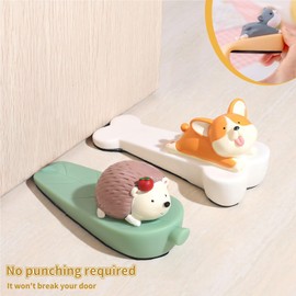 HERCHR Door Stoppers, Animal Door Stopper, Cute Door Stops Decorative Doorstop, Decorative Door Stoppers Door Wedges Portable Door Stopper, Funny Door Stop Floor Door Stop(Hedgehog)