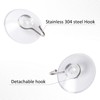 Annefly 10PCS Suction Cup Hooks 40mm Transparent Sucker Hooks for