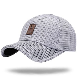 WHITE FANG CA208 Mesh Cap, Logo, Golf, Running, Sports, Men's, Women's,