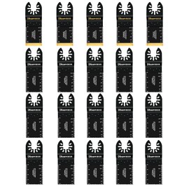 Dbsawmxn 20PCS Titanium HCS Oscillating Tool Blades, Universal Multitool Blades for Metal Nails Wood Plastic Cutting, Compatible with Dewalt Milwaukee Ryobi Rockwell Makita