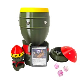 DMERHAC Nuclear MTG Card Storage Box & Dice Box & Counter Set - Commander Deck Holder with Nuclear Bomb Design - Perfect for TCG Gamers, Collectors & Home Decor