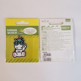 Unicorn with Glasses Animal Patch Iron-On Appliqué Patches Iron-On Patch Size 2.9 x 4.8 cm