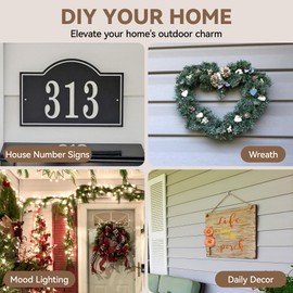 HUXOR Vinyl Siding Clips, 15 Pack No Drill, No Hole Siding Hooks, Heavy Duty Vinyl Siding Hooks for Hanging Outdoor House Numbers, Address Sign, and Wreaths