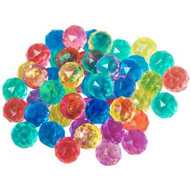 D-STONE Super Ball Diamond Gem Squishy Festival Festival Children 1.2 inches (30 mm) 50 Pieces Set