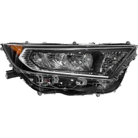 Brock Passenger Side Right LED Combination Headlight Assembly Compatible with 2019-2021 Toyota RAV4 Japan Built Adventure/Limited/Trail/TRD Off-Road/XLE/XLE Premium With Chrome Bezel 6221-0202R