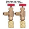 2PCS Refrigeration Control Valve 1/4SAE Male Thread 5/16SAE Female Thread
