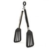 Norpro 8" Stainless Steel Mini Slotted Spatula Locking Serving Tongs