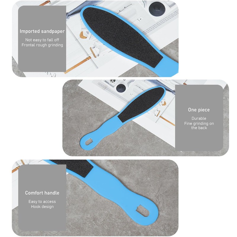 8-Piece Double-Sided Foot Pedicure Board, Double Sided Thick and Thin
