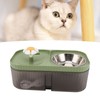 Cat Water Fountain Food Bowl High Capacity Quiet 2 In
